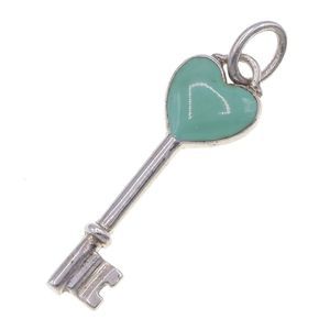 Tiffany Heart Key Silver Tiffany Blue Necklace